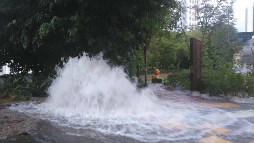 Water from burst pipe floods SMU campus