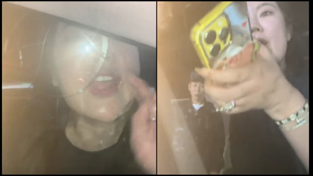 “撞死你，也就四万的事！” 中国女司机撞车后狂踹门辱骂