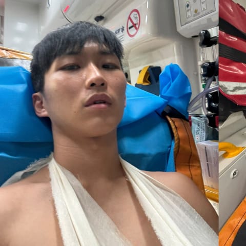 高速公路骑摩托出车祸，《才华》新秀杨岳翰庆幸逃过一劫！