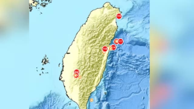 台湾发生6级地震 震央位于宜兰近海