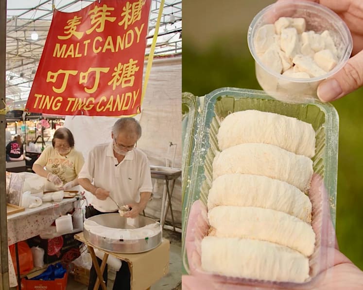 This elderly couple makes nostalgic dragon’s beard and ding ding candy at Tampines pasar malam and beyond