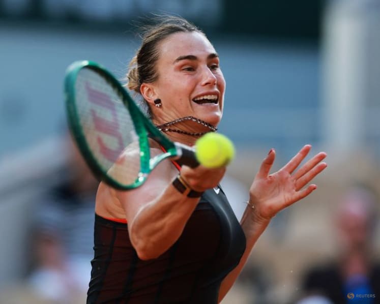 Top seed Sabalenka survives first set wobble to beat Jacquemot