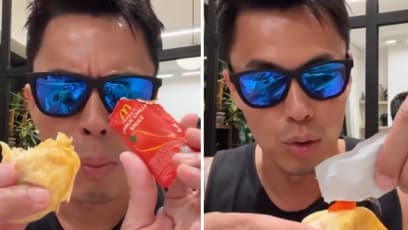 Durian With McDonald's Chilli?! Netizens Grossed Out By SGAG Xiaoming's Weird Food Combo