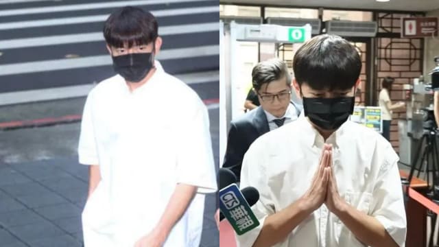 涉嫌跨坐、强吻女助理　宥胜一身白衣二度出庭