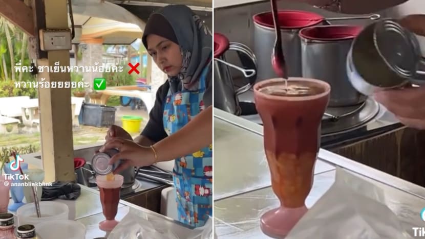 Netizens Horrified To See Street Hawker Pour Entire Can Of Condensed Milk Into Beverage Netizens Horrified To See Street Hawker Pour Entire Can Of Condensed Milk Into Beverage