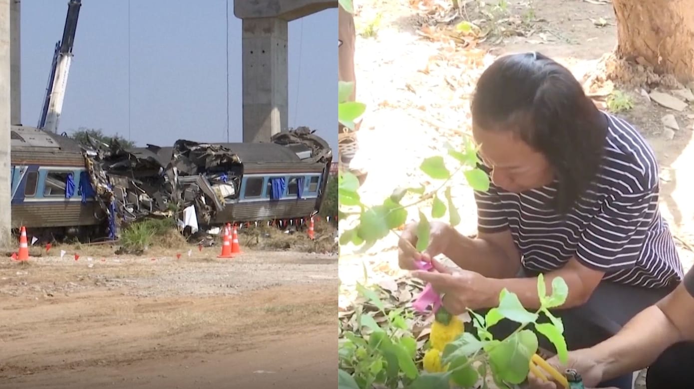 招魂现场泪崩 泰国高铁事故母亲忆亡子称“明天见”