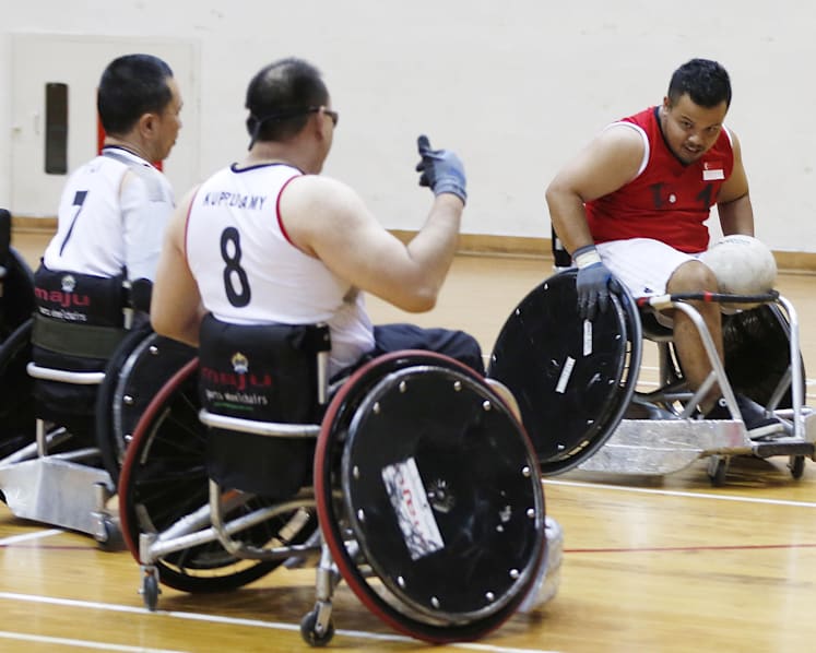 Singapore wheelchair rugby athletes at home in rough sport