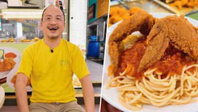Former Granite Mining Boss Turned Hawker Sells Jollibee-Style Chicken & Spaghetti At OMG Fried Chicken