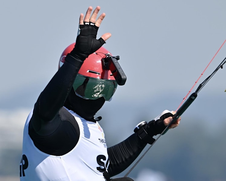 Singapore kitefoiler Max Maeder wins third consecutive European Championships open title