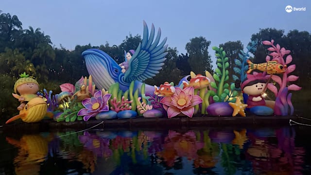 滨海湾花园亮灯迎中秋 跟随记者到现场赏灯