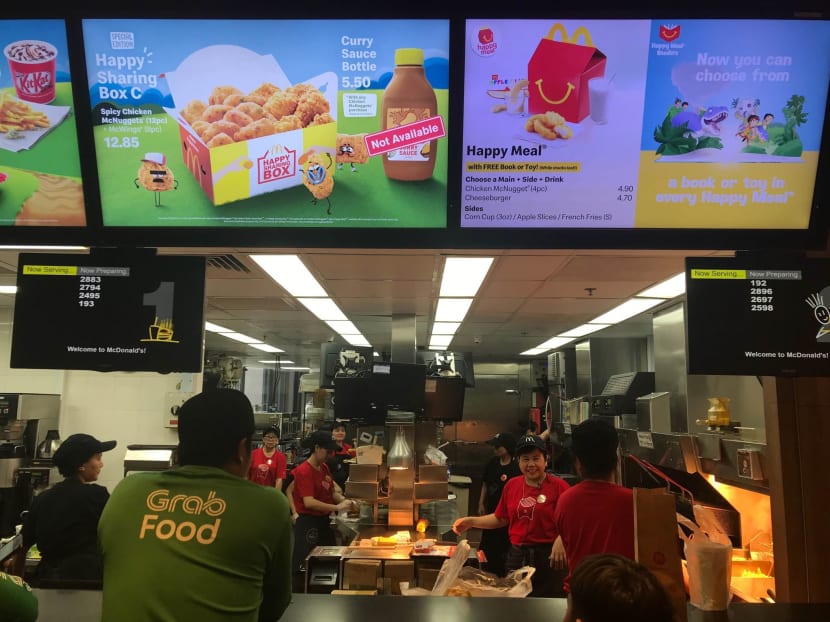The bottled curry sauce was sold out at the McDonald's outlet at Waterway Point.