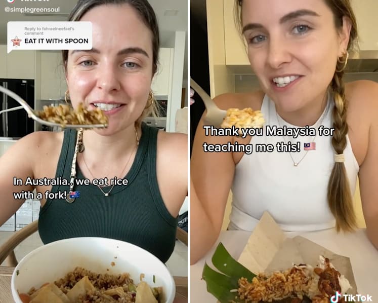 #trending: Aussie explains why she converted to eating rice with spoon instead of fork