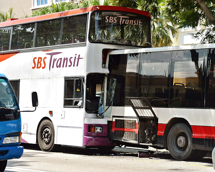 3-bus collision on Changi Road leaves 28 hurt