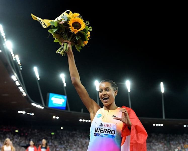 Brazil's Dos Santos, American Russell race to world hurdles records in Zurich