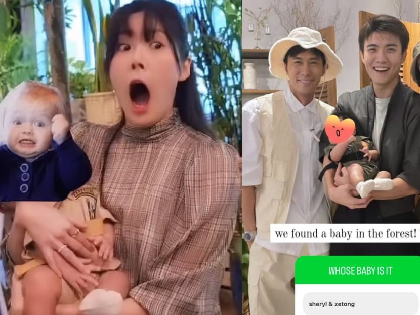 Here's how Desmond Tan's celeb pals hid his wife and daughter's faces at the baby's 100th day party