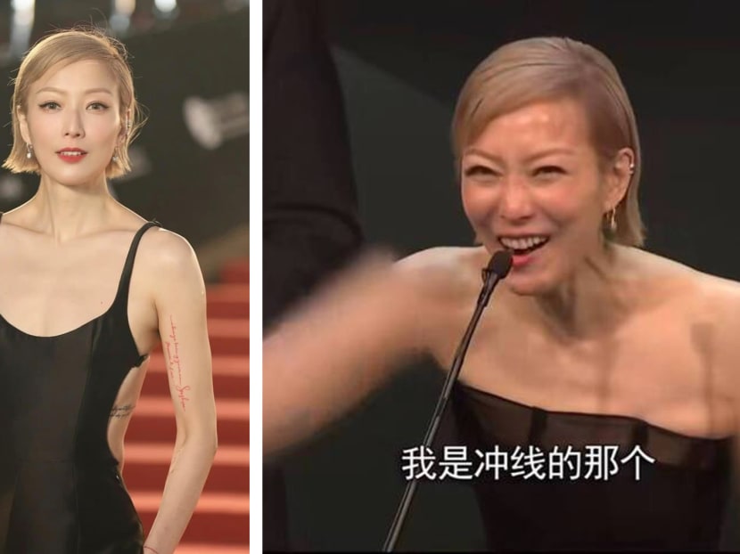 Sammi Cheng’s arms blurred out by Chinese broadcaster because of her tattoos