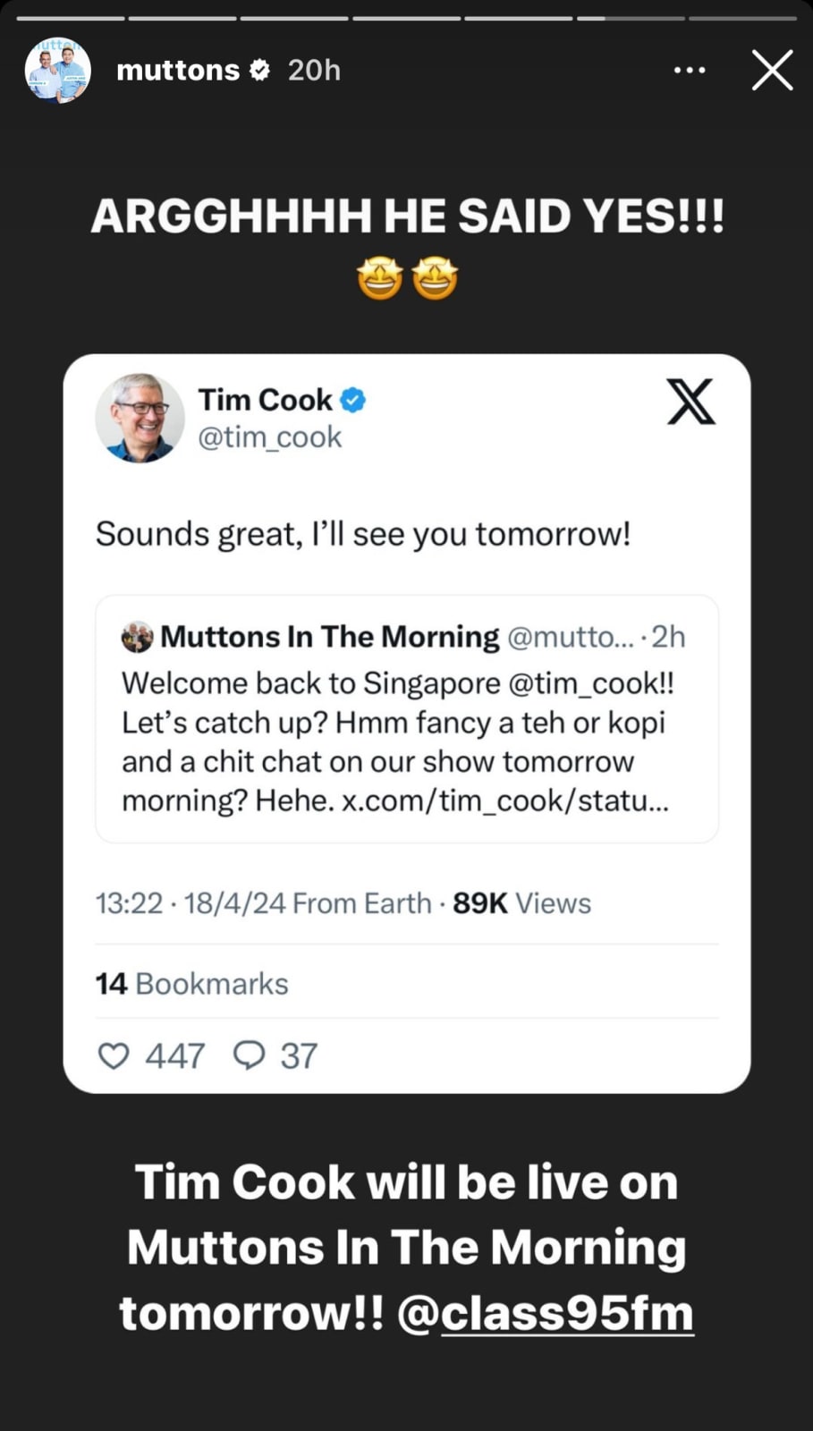 Is Apple CEO Tim Cook Secretly S’porean? He Correctly Guessed Local ...
