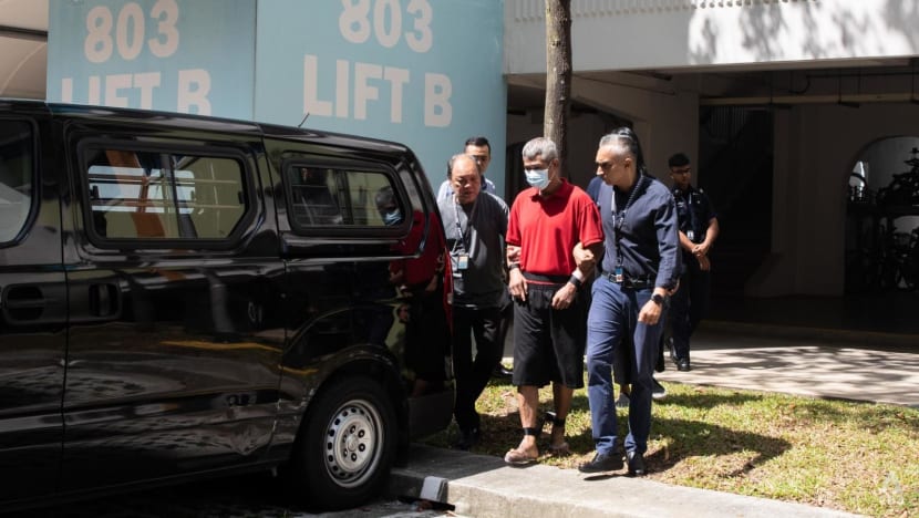 Yishun Ring Road murder: Suspect taken back to crime scene Yishun Ring Road murder: Suspect taken back to crime scene