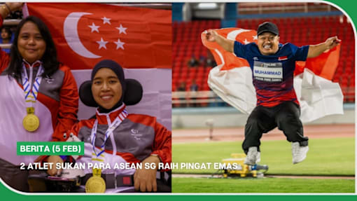 BERITA (5 Feb) | 2 atlet Sukan Para ASEAN SG raih pingat emas