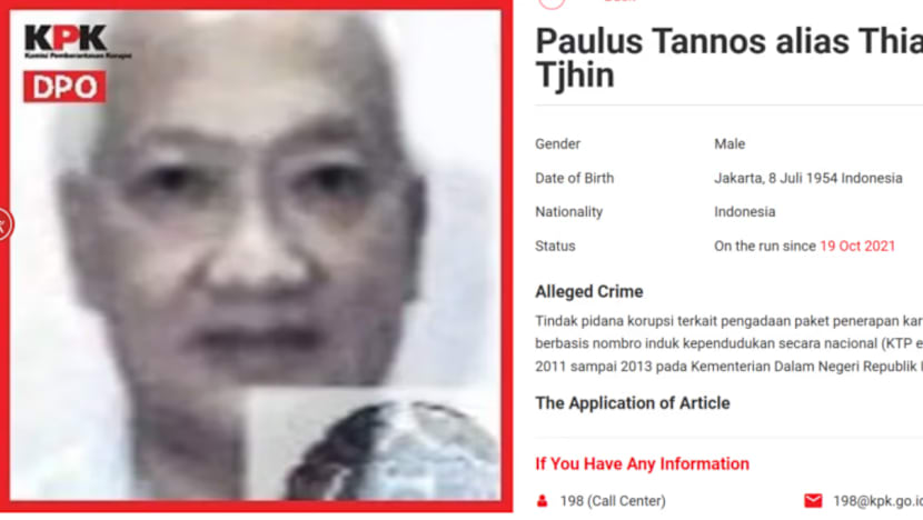 Hakim Besar SG tolak permohonan ikat jamin buruan Indonesia Paulus Tannos