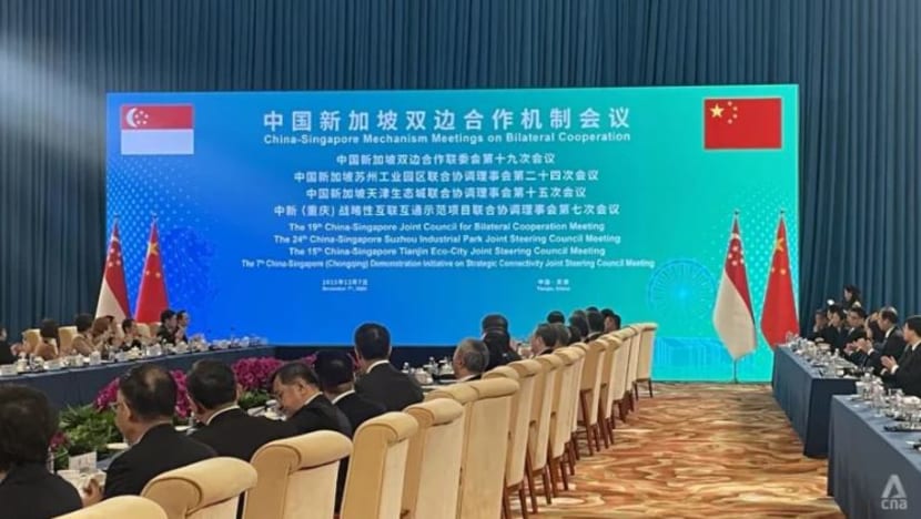 Perjanjian dagangan bebas SG-China dipertingkat antara 24 dimeterai di mesyuarat peringkat tinggi tahunan dua hala Perjanjian dagangan bebas SG-China dipertingkat antara 24 dimeterai di mesyuarat peringkat tinggi tahunan dua hala