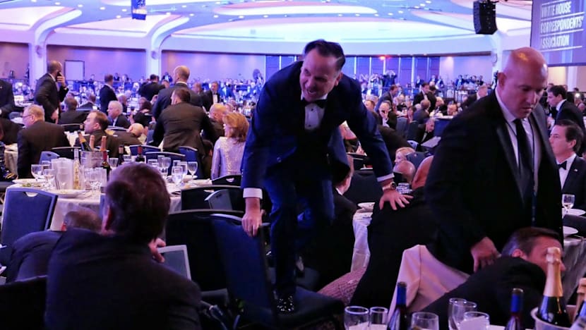 'Get down!': Panic and chaos as gunshots disrupt White House Correspondents' Dinner