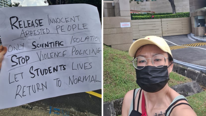 Police investigating 32-year-old woman for staging solo protest outside Chinese embassy in Singapore