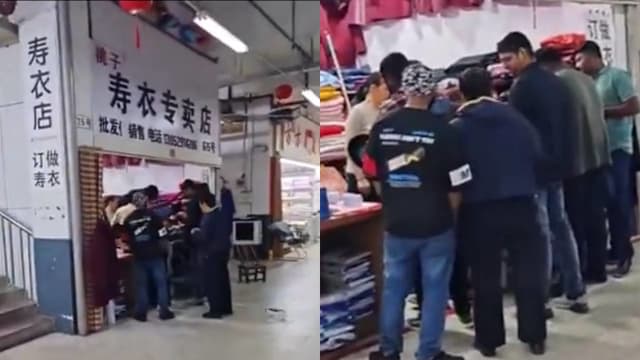 外国游客误把寿衣当传统服饰 网民：以为是增寿的衣服？