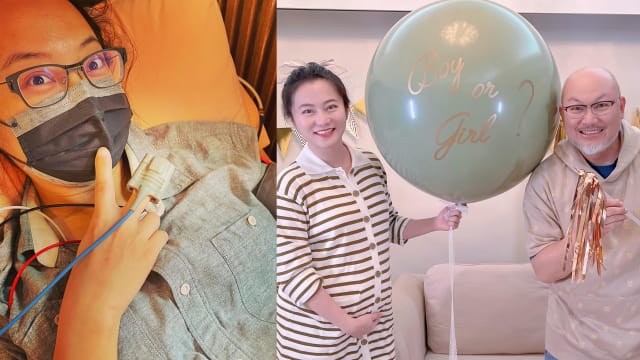 赵小侨怀孕手指关节肿胀疼痛　老公难过帮不上忙