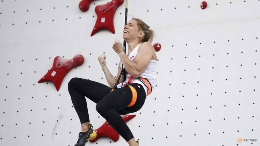Climbing: Miroslaw mural needs updating after record-breaking Olympic win Climbing: Miroslaw mural needs updating after record-breaking Olympic win