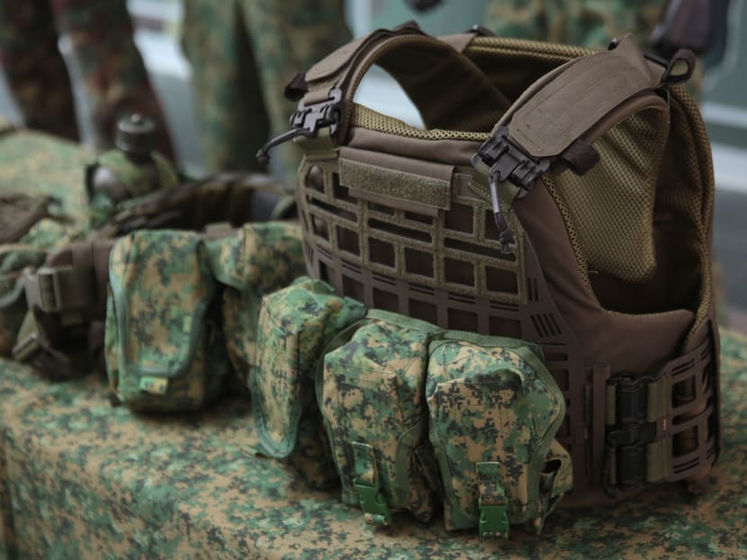 A next generation load bearing system prototype pictured during a Centre of Excellence for Soldier Performance (CESP) media event on 28 Nov, 2017. Photo: Jason Quah/TODAY