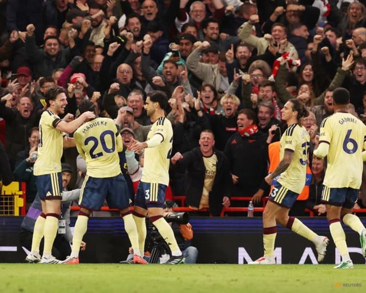 Arsenal edge Forest with late goal, Man United held by Leeds