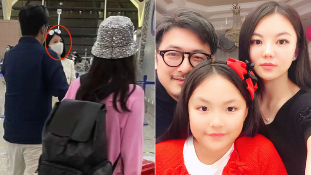 一家三口出行　王岳伦、李湘离婚后首同框