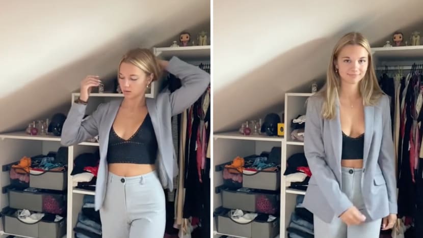 #trending: TikToker criticised for wearing bralette and blazer to work