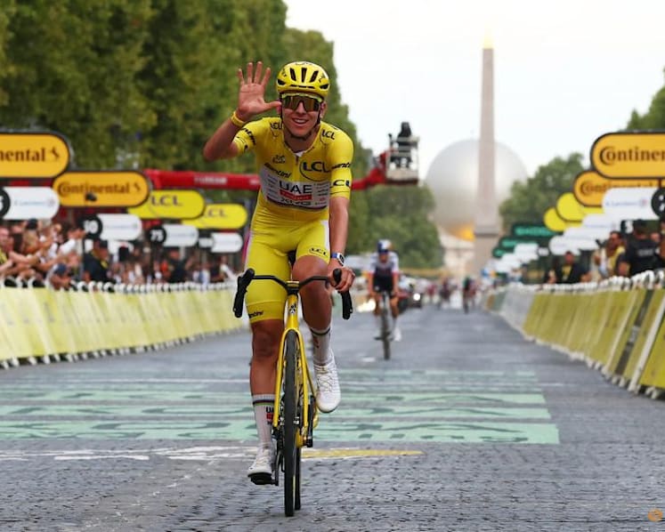Pogacar's Tour de France dynasty continues with record-equalling fifth title