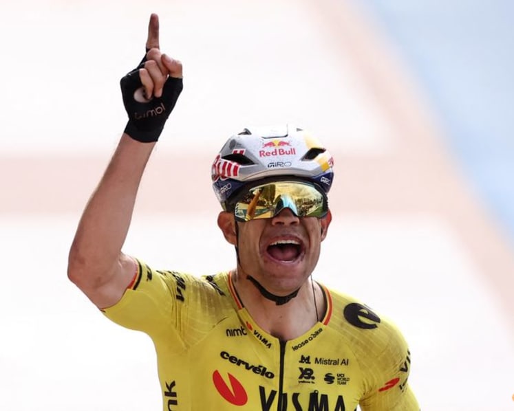 Van Aert breaks jinx to win Paris-Roubaix ahead of Pogacar