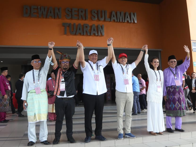 Tuaran in Sabah will see a six-way fight with candidates from Gabungan Rakyat Sabah, Pakatan Harapan, Pejuang and Warisan, along with two independent candidates. The six candidates are seen here on Nomination Day on Nov 5, 2022. Tuaran in Sabah will see a six-way fight with candidates from Gabungan Rakyat Sabah, Pakatan Harapan, Pejuang and Warisan, along with two independent candidates. The six candidates are seen here on Nomination Day on Nov 5, 2022.