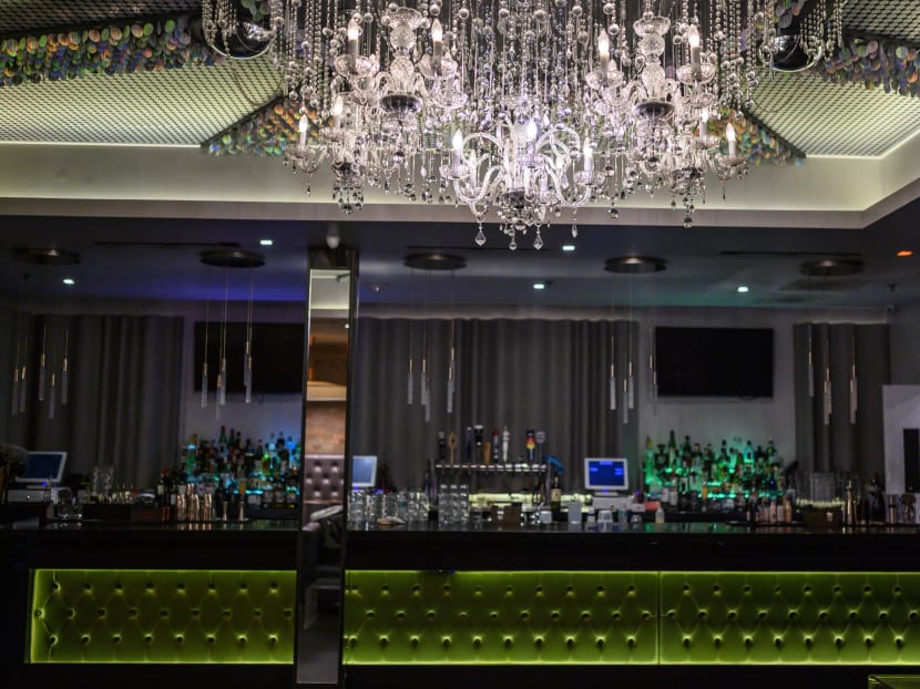 The Capo Speakeasy bar and club waits for customers in Washington, DC on Jan 3, 2020. A century after the United States banned alcohol and ushered in the Prohibition era, "speakeasies" are once again popping up behind hidden doors and luring in revelers seeking fancy cocktails with an illicit 1920s vibe.