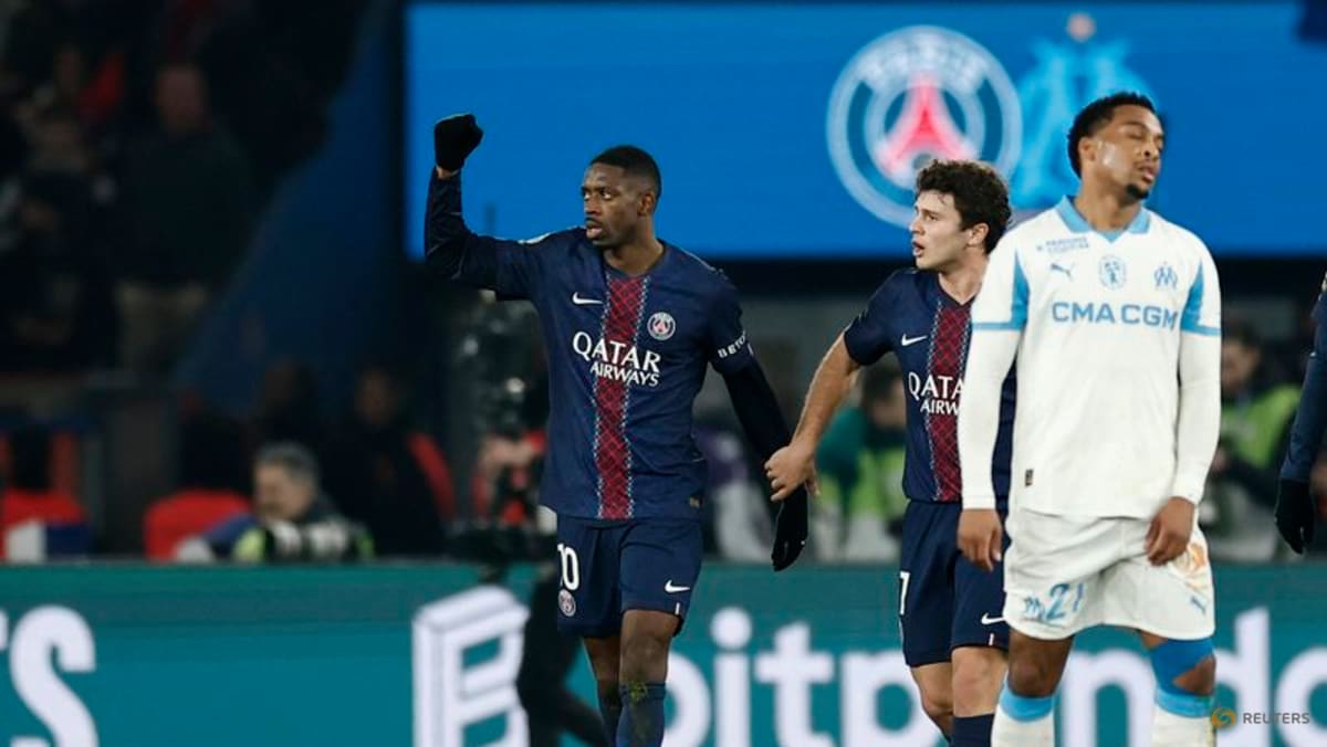 Dembele double lays platform for PSG's 5-0 rout of Marseille