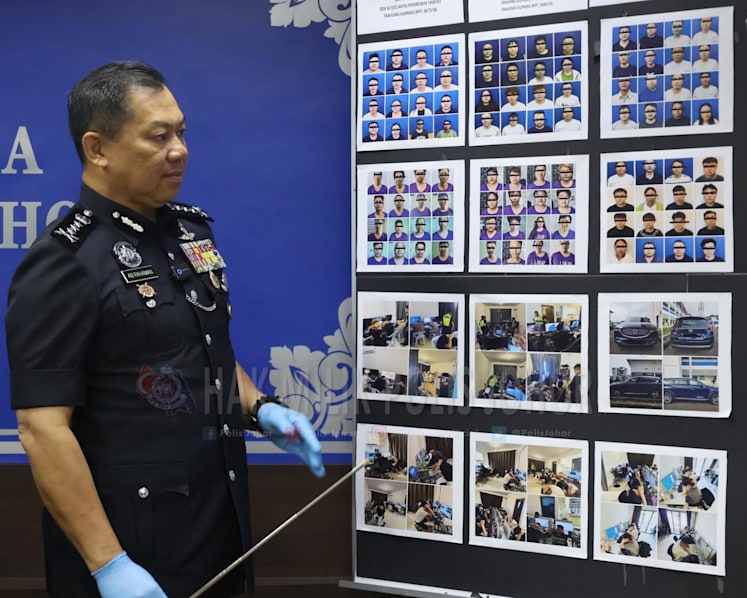 Johor police arrest 335 scam suspects in Forest City crackdown