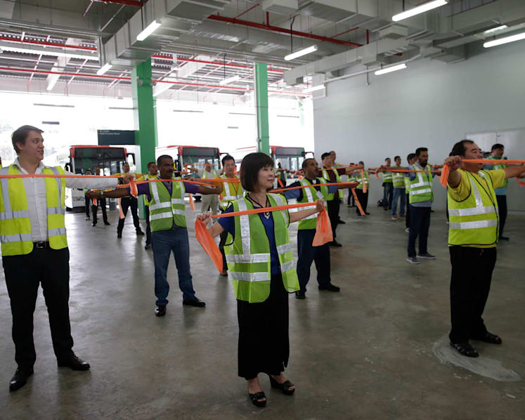 Tower Transit bus drivers taught to live healthy lifestyle