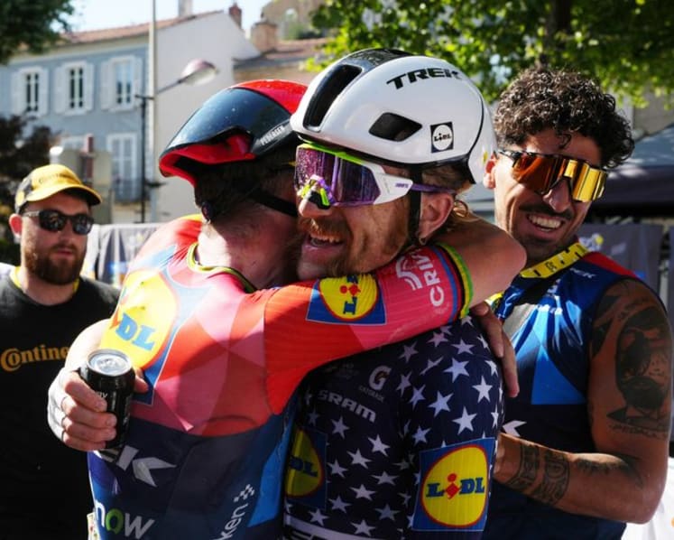 Denmark's Pedersen wins Tour stage four, Norway's Traeen takes yellow jersey