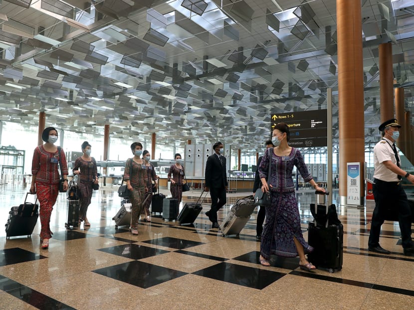 SIA said that all of the group’s front-line ground workers based in Singapore have been vaccinated against Covid-19, while some 99 per cent of its active pilots and cabin crew members have also received their shots.
