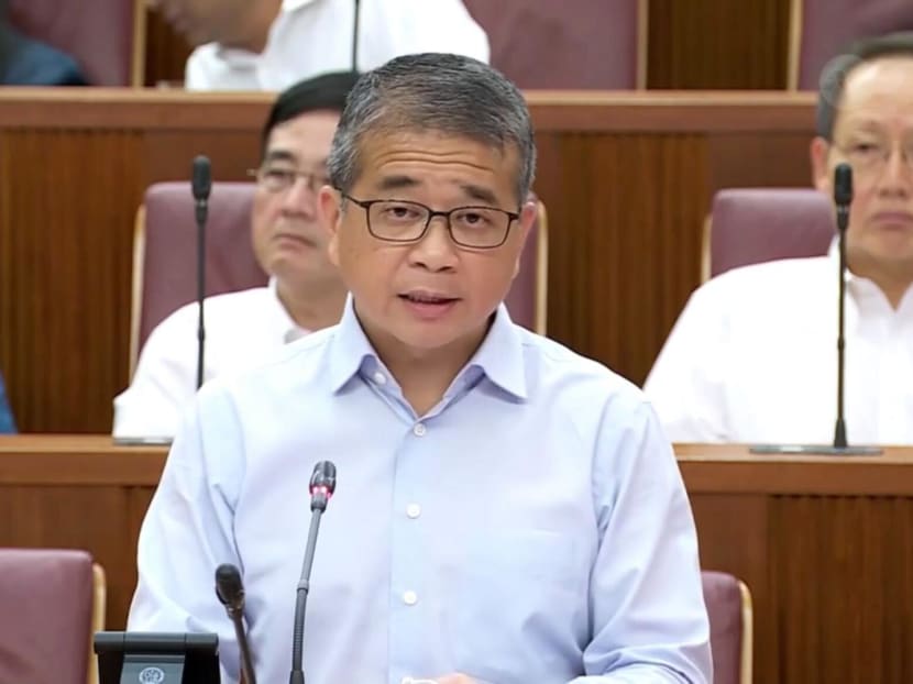 Minister for Culture, Community and Youth Edwin Tong speaking in Parliament on Friday (April 21). Minister for Culture, Community and Youth Edwin Tong speaking in Parliament on Friday (April 21).