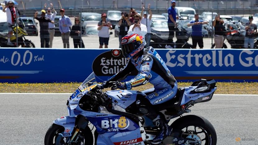 Alex Marquez wins Spanish Grand Prix again as brother Marc crashes out