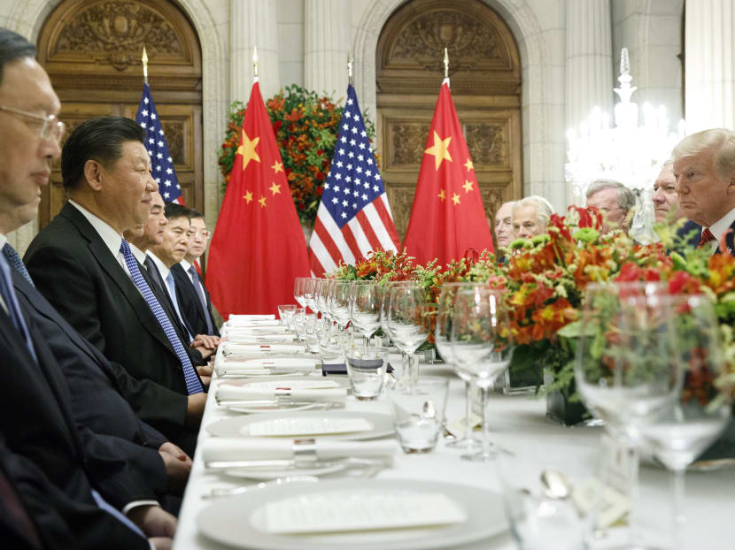 President Donald Trump at a bilateral dinner meeting with President Xi Jinping of China in Buenos Aires in December 2018.