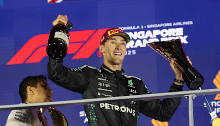 Mercedes' George Russell wins F1 Singapore Grand Prix, McLaren takes constructors' title