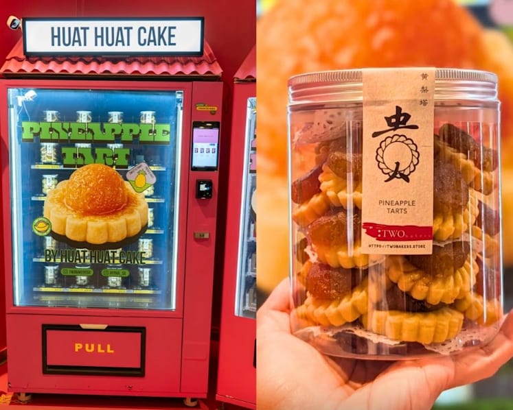 Pineapple tart vending machine in Tampines sells handmade Chinese New Year goodies by Two Bakers