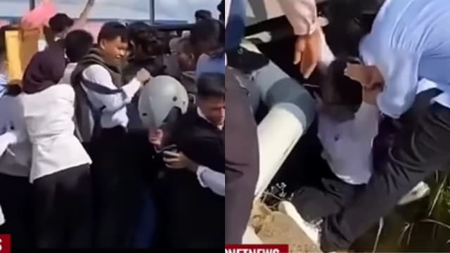 千人挤爆峇淡岛招聘现场 推挤中数人掉沟渠