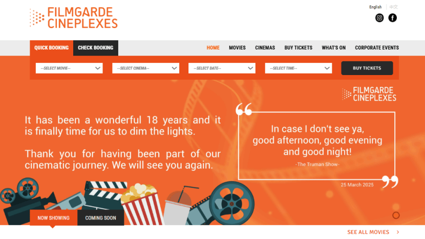 Filmgarde Cineplexes exits cinema industry after closing last outlet at Leisure Park Kallang Filmgarde Cineplexes exits cinema industry after closing last outlet at Leisure Park Kallang